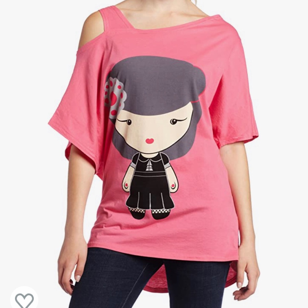 Harajuku Lovers (Gwen Stefani Brand) Pink Off-Shoulder Shirt